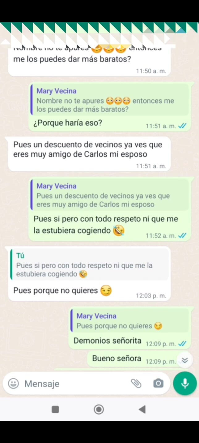 Mexicasero: 太太。玛丽变得非常饥渴，她给我发了照片，我操了她