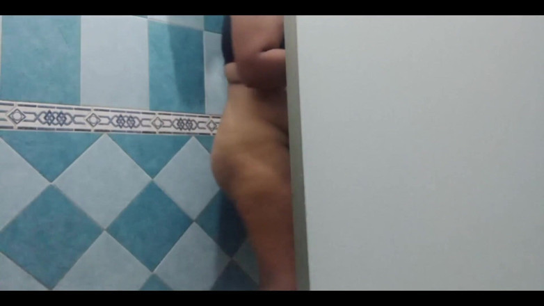 Karmicoxv: Karmica Chubby Mexican Pregnant in the Shower After Going to...