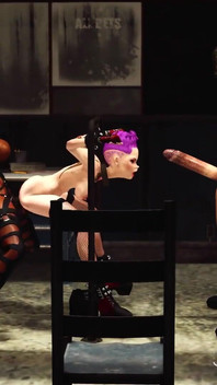 Seks cyberpunk dengan gadis seksi super hot! Mesin ngentot, bdsm, hardcore