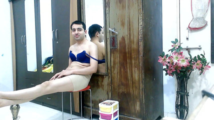 Cute & Nude Crossdresser: Sexy sissy crossdresser femboy Sweet Lollipop in an apron with...