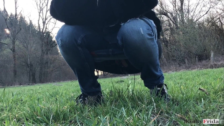 Dominatrix Frida: Pissing compilation - pierced and tattooed girl - pissing pants
