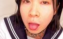 Tsuki Miko: Celé video Vysokoškolačka teen femboy gokkun špinavé mléko, zatímco je v žáru...
