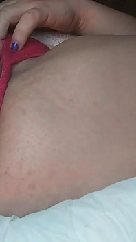 Fishnet Bodysuit & Big Black Dildo Anal Play