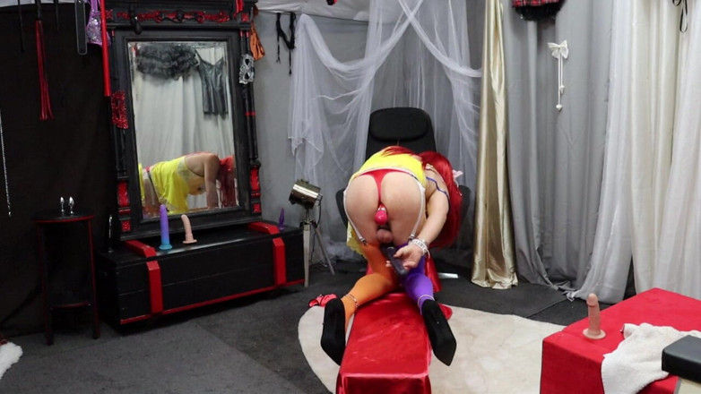 Sissy Dee Dee: Colorful Dee Gets Carried Away with 2 Vibrators