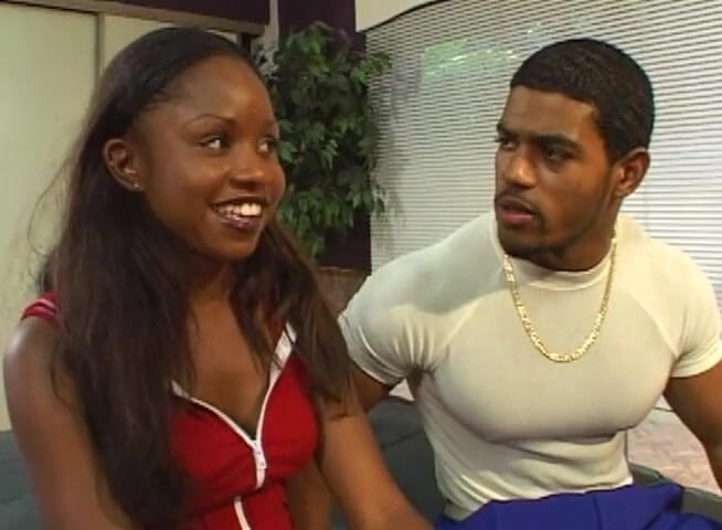 Black Jass: Ebony teen with round butt pussy licked in 69 pose before...