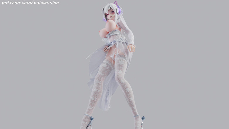 MikuMotion: [mmd] 弱音 T-ara 花嫁情趣白丝婚纱