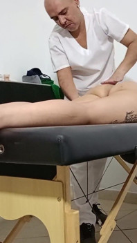 핫한 양초와 오일 마사지