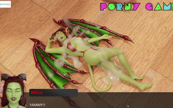 Porny Games: Le livre de sorts - se masturber devant sa copine gothique (14)