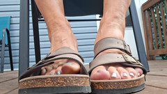 Midsouth Foot Fetish: Předvádím moje Birkenstocks a malované prsty