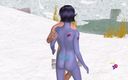 3D Cartoon Porn: 3D animierte sexvideos: Elfenmädchen-Vorspiel mit mann - küssen, Brüste, muschi reiben