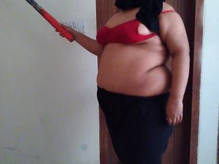 Aria Mia: 19y Old Sexy BBW Hotel Maid Takes off Her Bra &amp;...