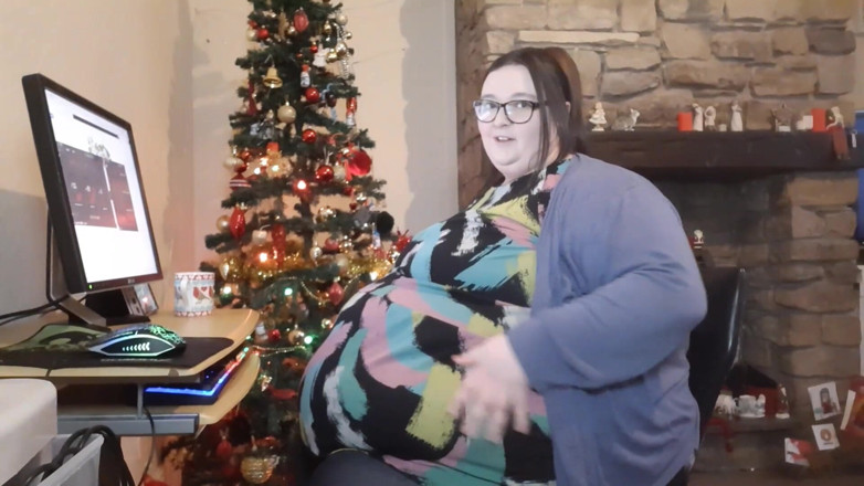 SSBBWLadyBrads: Nejtlustší dívka v práci břicho tře