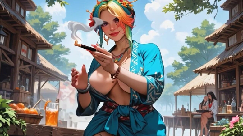 Wildberry trans AI: Ai는 거유 쉬멜의 과도 한 정액이 뚝뚝 떨어지게 생성