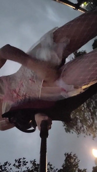 Bride Exhibitionist Cum on Street
