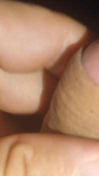 Creamy Pre-cum Slowly Sliding Down the Hole.
