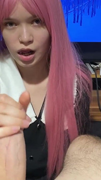 Step Sister Tried on a New Student Blowjob Uniform. and She Showed to Step Brother Her Skill