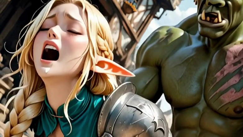 Waifu hentai narrated: Bionda Elfo Viene Trapanata Dal Cazzo Del Re Dell'orc. Animazione...