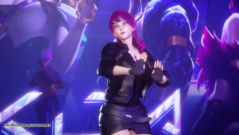 3D-Hentai Games: [MMD] Exid - Moi et toi Ahri Akali Evelynn, strip-tease sexy...
