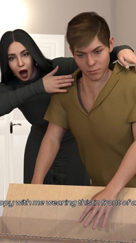 Tiga panel: hotwife adalah model untuk lelaki tua semasa suami cuckoldnya menonton - episod 5