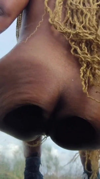 Car Fetish Spitting Tits Glasschord Pee on a Car Outdoor