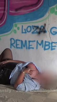 Abandoned Building Floor Whore - Julie Wanks Her Cunt on the Dirty Floor