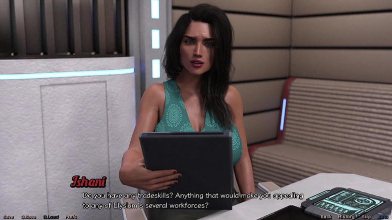 AVN Teller: 우주에 좌초 - 핫한 푸른 머리 밀프 따먹기 계획