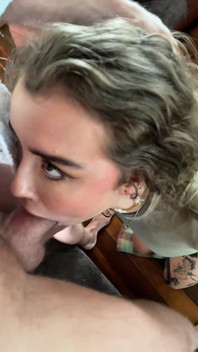 Petite Blonde Huge Facial - Extreme Blowjob Deepthroat