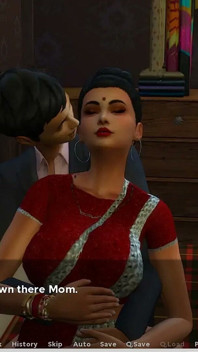 Insimology - Gameplay - Roleplay - Indian Red Saree Wearing Big Boobs and Ass Stepmom Fucks with Her Stepson