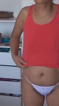 My Hot Wife Showing off Her Delicious Tits for Them