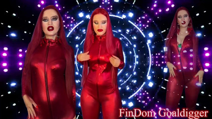 FinDom Goaldigger: Transformace lesklé kombinézy
