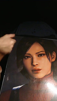 Cum Tribute for Ada Wong (game Character From Resident Evil 4 Remake) Huge Load