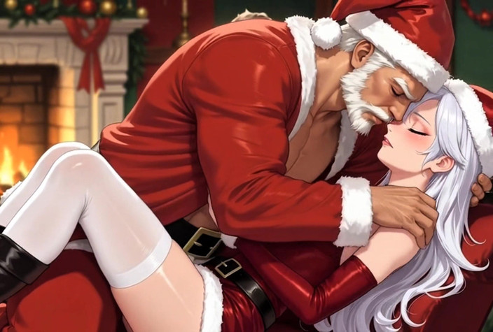 Stories&Anime: "Moș Crăciun obraznic o pedepsește pe doamna Crăciun cea supusă în...