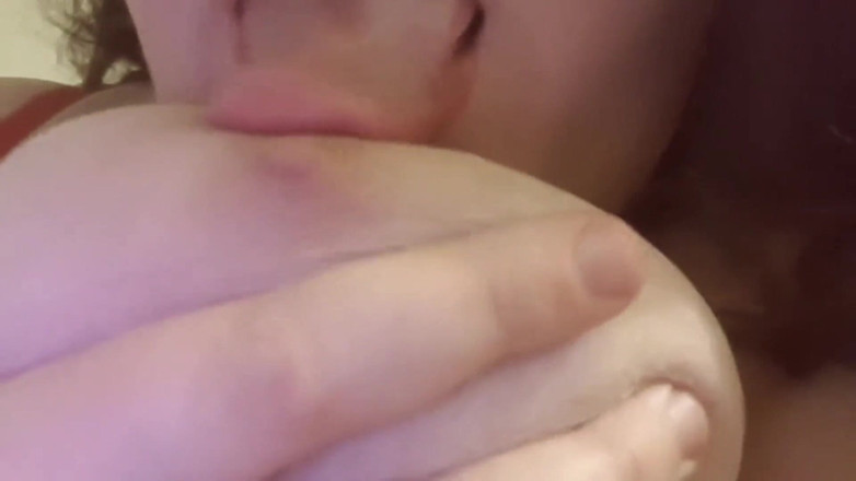 Real homemade BBW BBC porn: Young english BBW squeezing sucking my boobs rubbing fat pussy