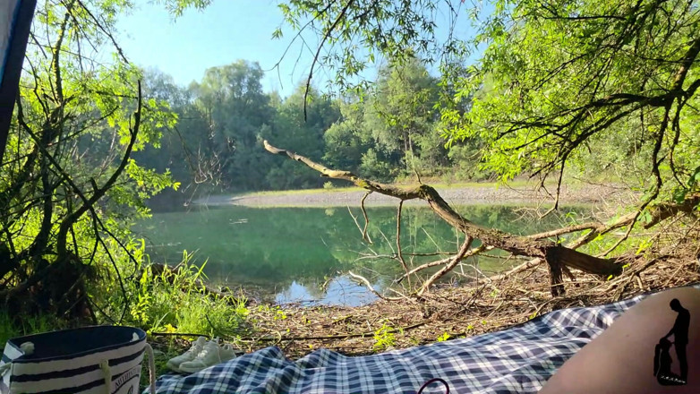 Malou-Nu: Secret Outdoor Spot at the Quarry Pond - She Shows It...