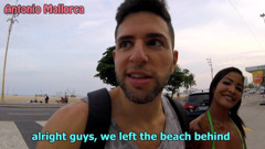 Antonio Mallorca: Menina brasileira de favela é fodida após uma massagem na praia...