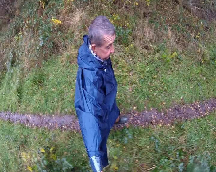 Andy: Rain Poncho Wank