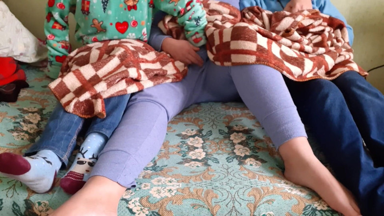 Lesbian-illusion: My Girlfriend's Stepsister Jerked Me off While the Three of...