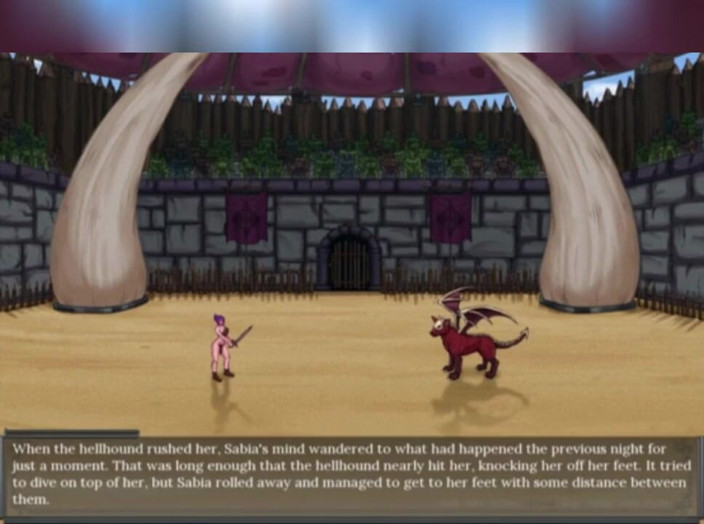 3DXXXTEEN2 Cartoon: Sabia seduces a horny hellhound. 3D porn cartoon sex