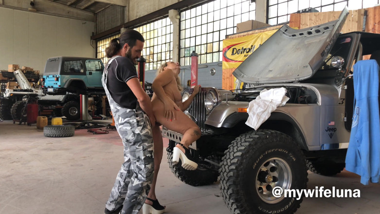 My Wife Luna: The mechanic has a huge cock