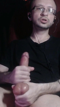 Horny Guy with Huge Massive Cock Big Load. Hot Cumshot