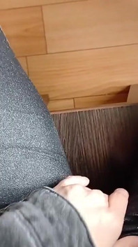 Risky Lesbian Masturbation in the Office