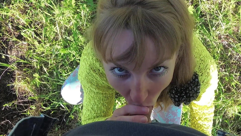 Sasha Bikeyeva: Risky outdoor sex pov. Stranger fucked a Russian slut Milf...