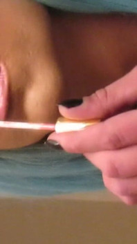 Young Andyann Doing Her Lipstick in First Transformation Training.