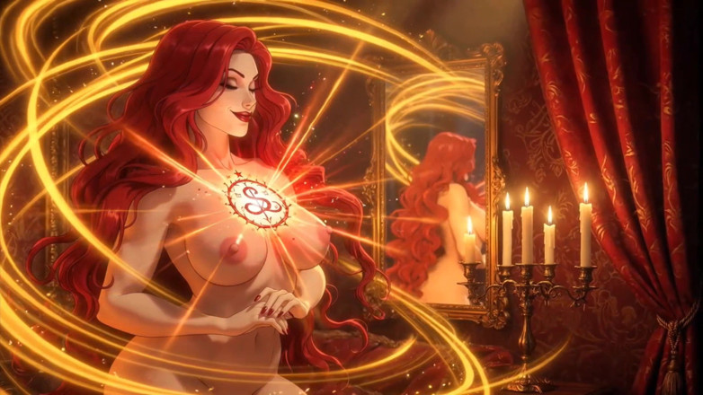 Stories&Anime: Liora Crimson v Crimson Veil Palace of Shadows Umělecké Nahé...