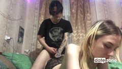 Datezone: Goth couple fucks at home instead go to college