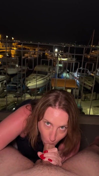 Swallowing His Cum in a Marina on the Amalfi Coast