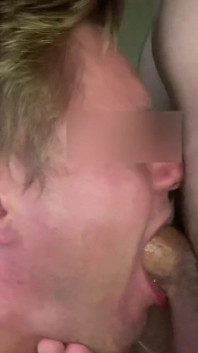 Gentle, Slobbery, but Powerful Sucking of a Thick Cock. with Cum on Face