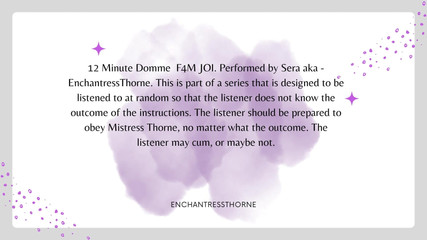 EnchantressThorne: Femdom JOi sprosté popírání 03