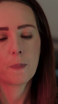 Petite Brunette Close up Smoking Tease