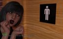 3D Cartoon Porn: Мое общежитие 7 - Марк лижет киску своей бывшей подруги в мужской туалете